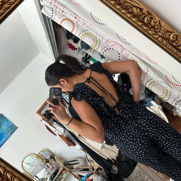 Polka Dot Open Back Ruffle Set - Picture 2 of 16